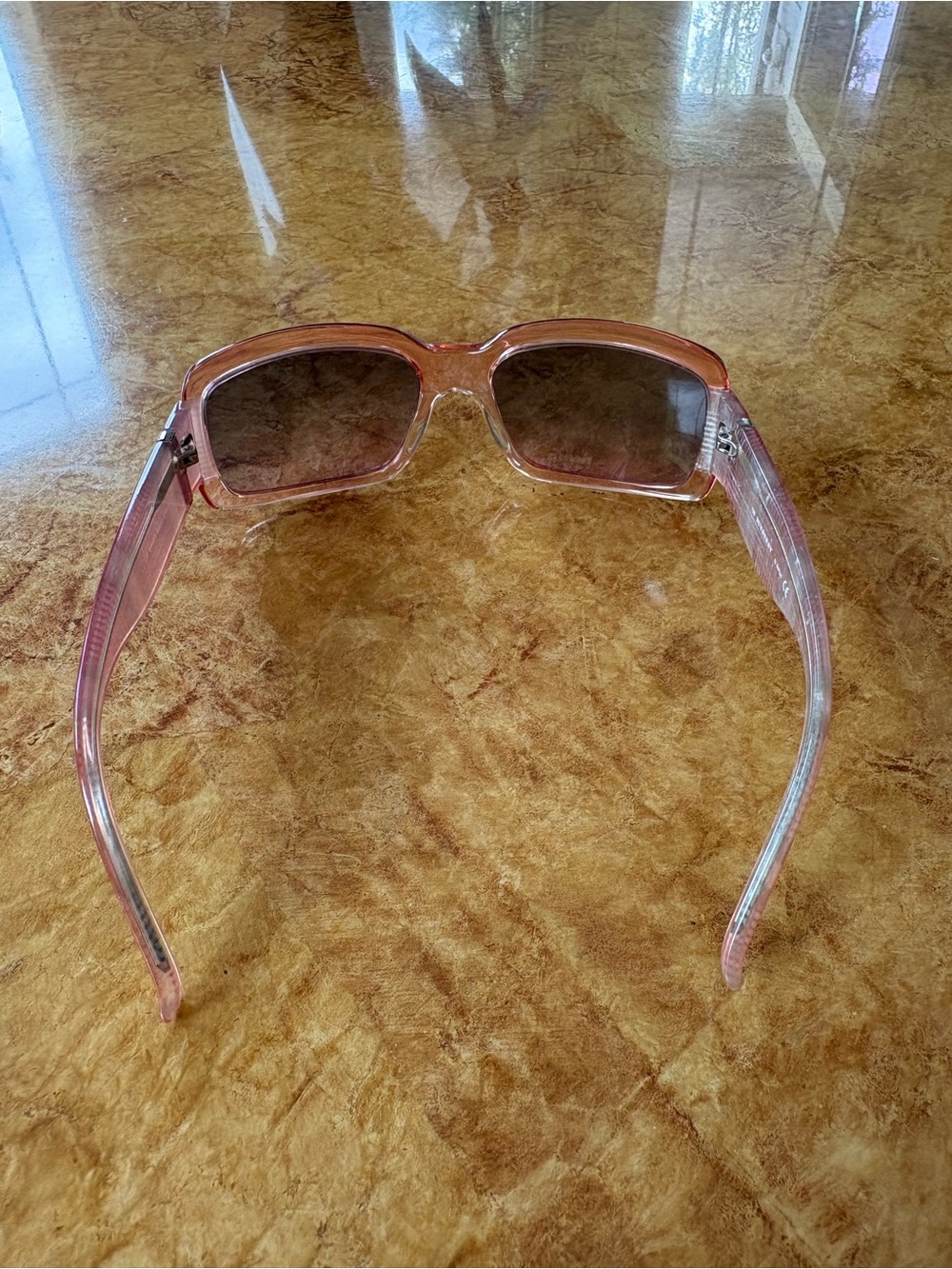 Burberry Pink Transparent Square Sunglasses - Picture 3 of 7